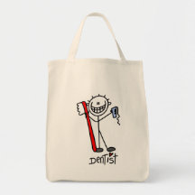 Figura básica dentista del palillo bolsa de mano