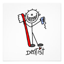 Figura básica dentista del palillo invitación personalizada