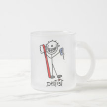Figura básica dentista del palillo tazas de café