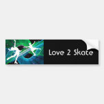 Figura Bedazzled patinaje de hielo de los patinado Etiqueta De Parachoque