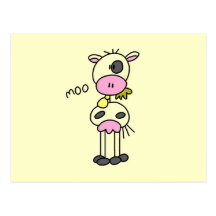 Figura camisetas y regalos del palillo de la vaca postales