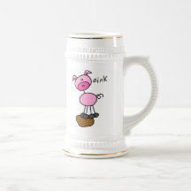 Figura camisetas y regalos del palillo del cerdo taza de café