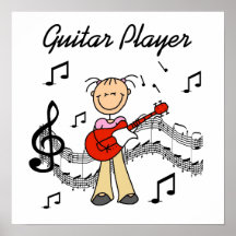 Figura camisetas y regalos del palillo del guitarr posters