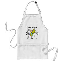 Figura camisetas y regalos del palillo del jugador delantal
