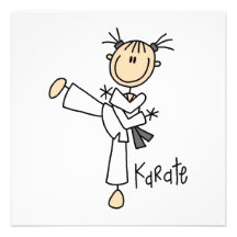 Figura camisetas y regalos del palillo del karate  invitaciones personales 