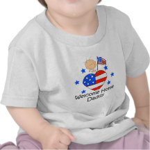 Figura casera agradable bebé del palillo del papá camisetas