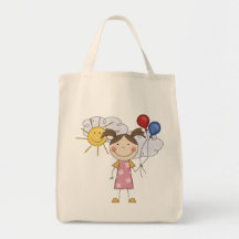 Figura chica del palillo con las camisetas y los r bolsa