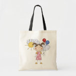 Figura chica del palillo con las camisetas y los r bolsas lienzo