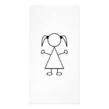 Figura chica del palillo tarjetas personales