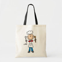 Figura cocinero del palillo bolsa de mano