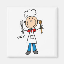 Figura cocinero del palillo imán de frigorifico