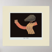 Figura de la cabeza del cuerno de la chatarra asen posters