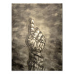 Figura de la mano impresión fotográfica