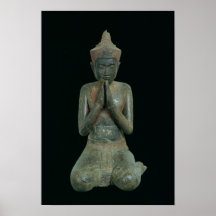 Figura de rogación del arrodillamiento poster