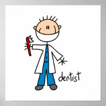 Figura del palillo del dentista poster