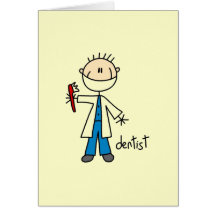 Figura del palillo del dentista tarjetas