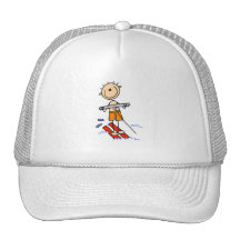 Figura del palillo del esquí acuático gorro de camionero