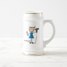 Figura del palillo del peluquero tazas
