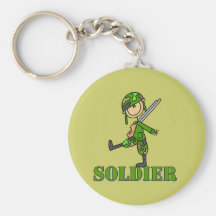 Figura del palillo del soldado llavero personalizado