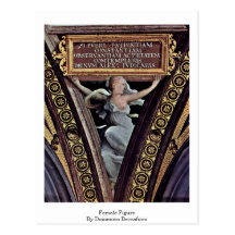 Figura femenina de Domingo Beccafumi Tarjeta Postal