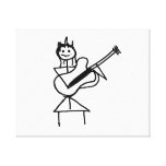 figura femenina del palillo de la guitarra blanco  lona envuelta para galerias