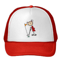 Figura femenina golfista del palillo gorro