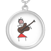 figura femenina rojo rosado del palillo de la guit joyerías