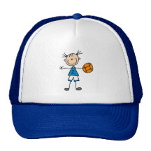Figura gorra del palillo del chica del baloncesto