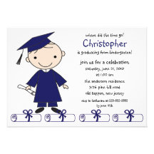 Figura invitación del palillo de la graduación del