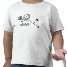 Figura masculina básica voleibol del palillo camiseta