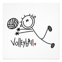 Figura masculina básica voleibol del palillo comunicado personalizado