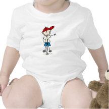 Figura masculina golfista del palillo traje de bebé