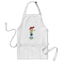 Figura masculina golfista del palillo delantales
