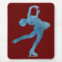 Figura patinador azul fresca tapetes de ratón
