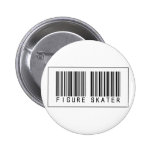 Figura patinador del código de barras pin