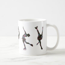 Figura patinadores, rosa, modelo gris taza
