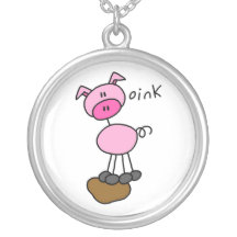 Figura PigNecklace del palillo Colgantes