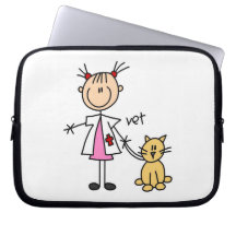 Figura veterinaria del palillo fundas portátiles