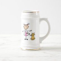 Figura veterinaria del palillo tazas