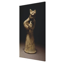 Figurilla de un demonio León-Dirigido, Mesopotamia Lona Estirada Galerías