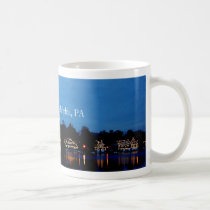 Fila de la casa barco, Phila, PA tazas