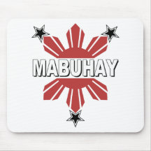 Filipino Sun de Mabuhay y estrella Tapetes De Raton