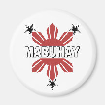 Filipino Sun de Mabuhay y estrella Imán De Frigorífico