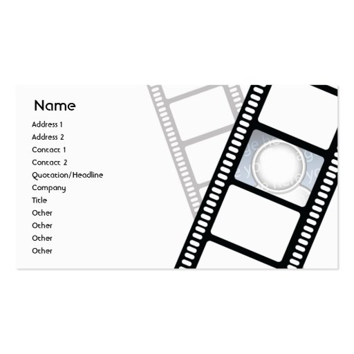 Filmstrip - negocio tarjetas de visita
