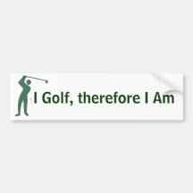 Filosofía Golfing Etiqueta De Parachoque