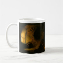 Filósofo en la meditación taza de café