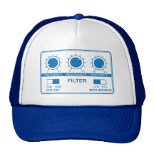 Filtro en el casquillo azul del camionero gorro de camionero