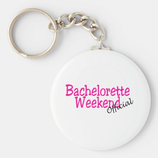 Fin de semana de Bachelorette (funcionario/rosa) Llaveros Personalizados