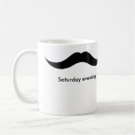 fin de semana del bigote taza de café