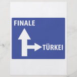 Final Türkei de Autobahnschild Tarjeton